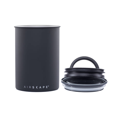 Airscape Classic Stainless Steel Canister: 7" / Charcoal - Matte Black